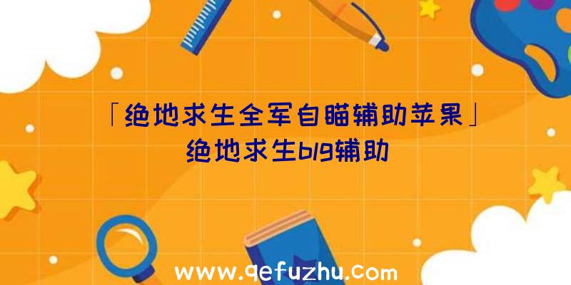 「绝地求生全军自瞄辅助苹果」|绝地求生blg辅助